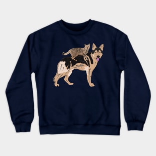 Cat and Dog Crewneck Sweatshirt